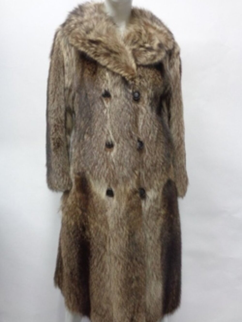 MINT NATURAL RACCOON RACOON FUR COAT JACKET WOMEN WOMAN SIZE 2 PETITE